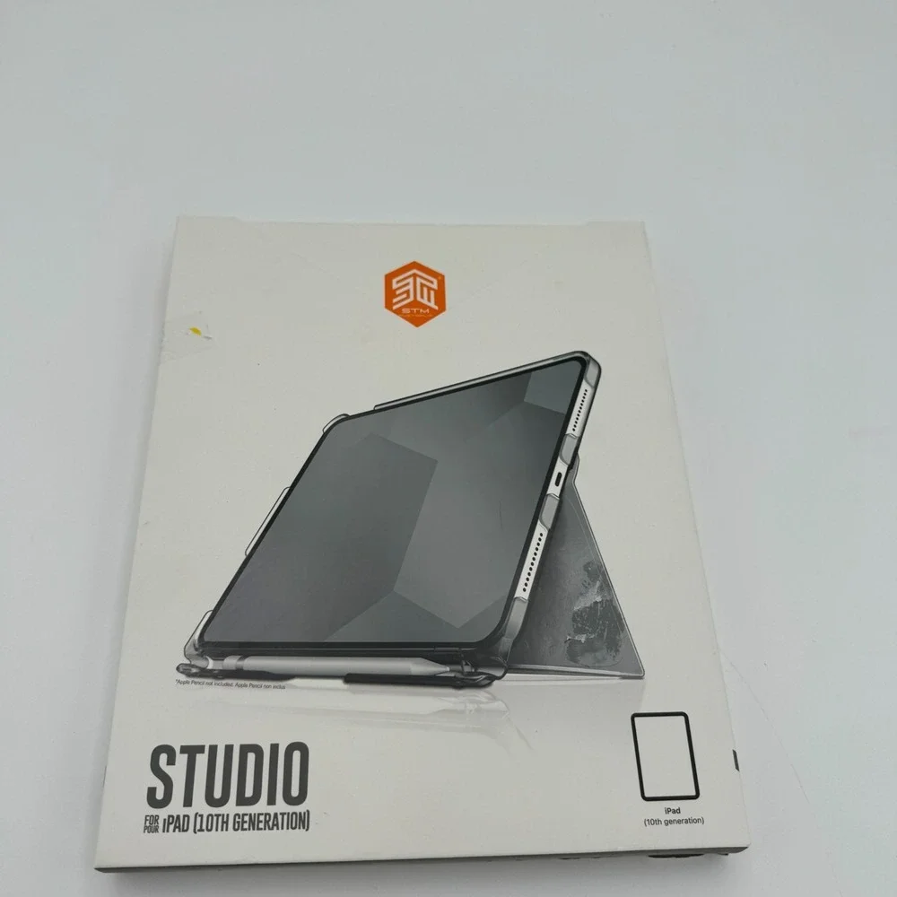 STM Studio iPad 10th Gen Folio Case Grey NIB Slim Protective Cover
